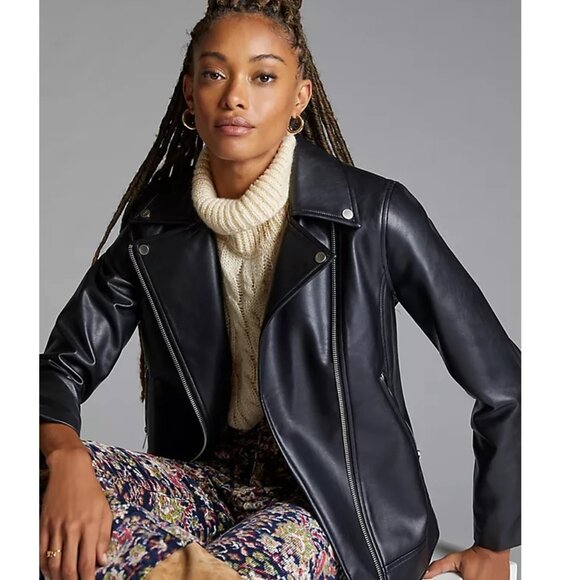 Avec Les Filles Jackets & Blazers - Anthropologie Avec Les Filles Faux Moto Jacket